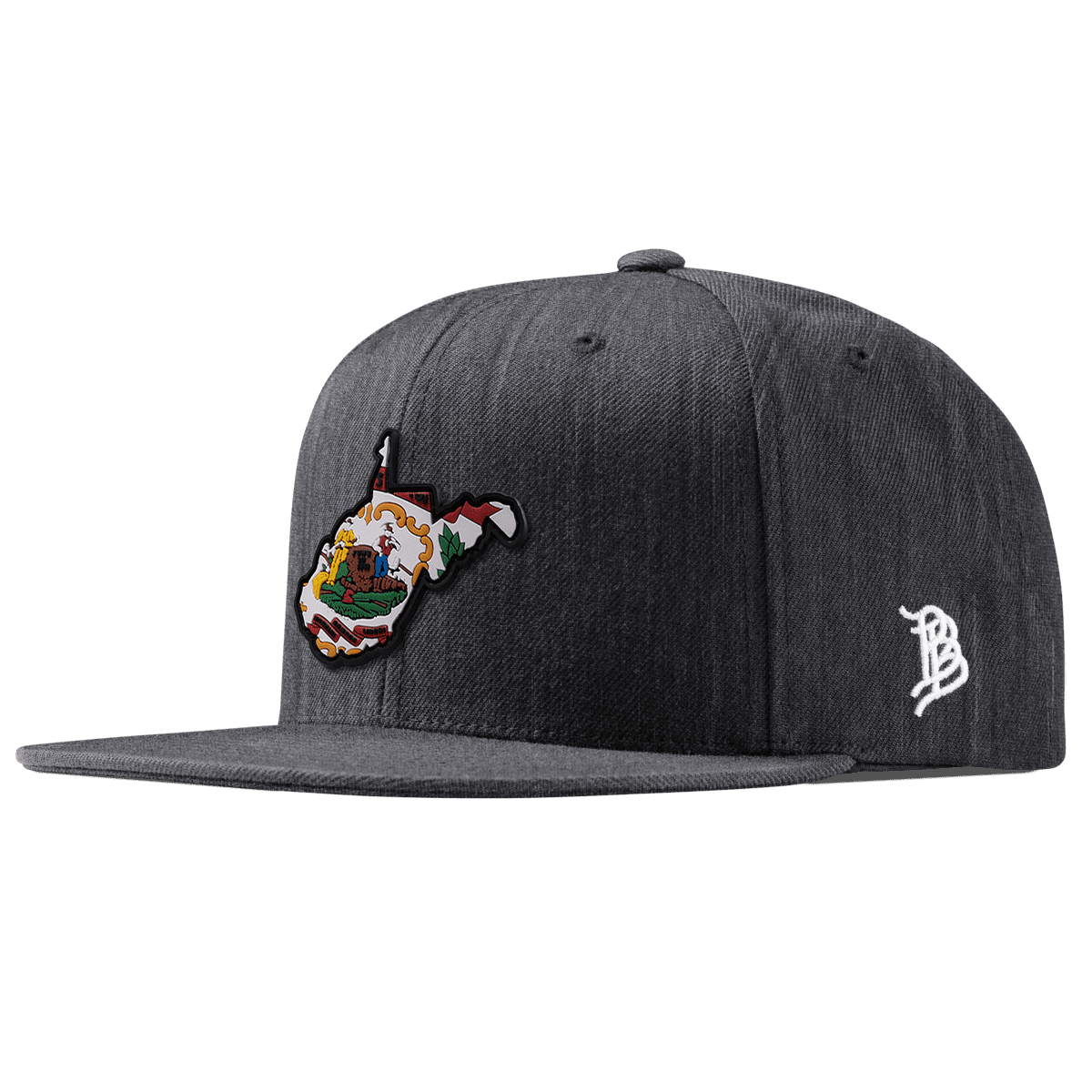 West Virginia 35 PVC Classic Snapback Charcoal