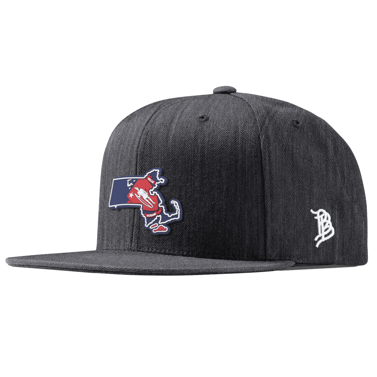 Massachusetts Patriot Series Classic Snapback Charcoal