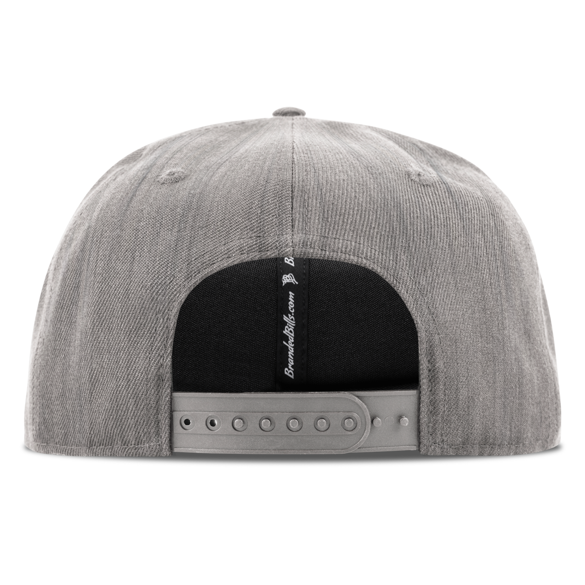 BB Baseball Cutout PVC Classic Snapback Back Heather Gray