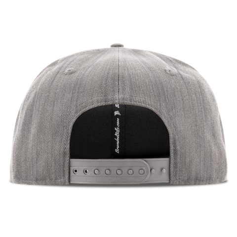 Sleep When You're Dead Skull Classic Snapback Back Heather Gray