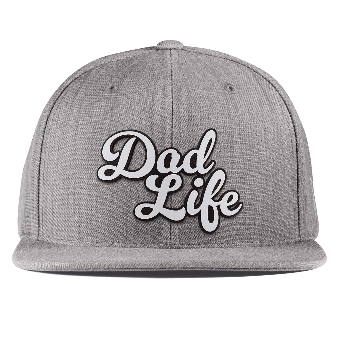 Dad Life Script Essential Flat Snapback Heather Gray