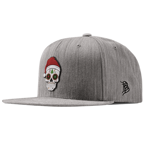 Santa Skull PVC Classic Snapback Heather Gray