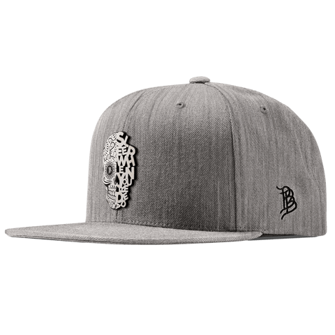 Sleep When You're Dead Skull Classic Snapback Heather Gray