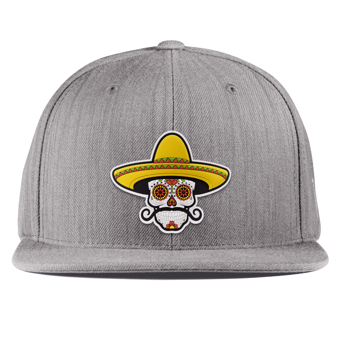 Sombrero Skull PVC Essential Flat Snapback Heather Gray