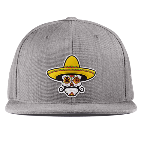 Sombrero Skull PVC Essential Flat Snapback Heather Gray