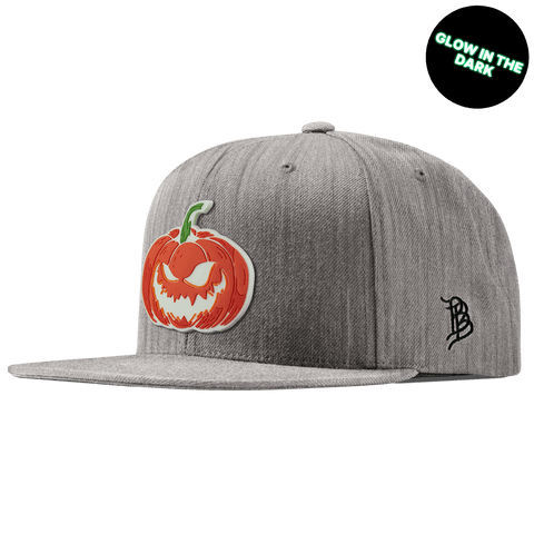 Jack-O-Lantern Glow Classic Snapback Heather Gray