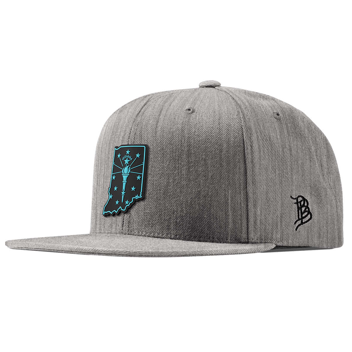 Indiana Turquoise Classic Snapback Heather Gray