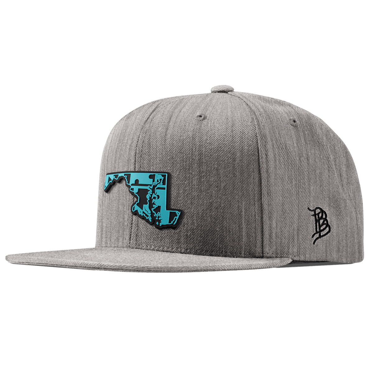 Maryland Turquoise Classic Snapback Heather Gray