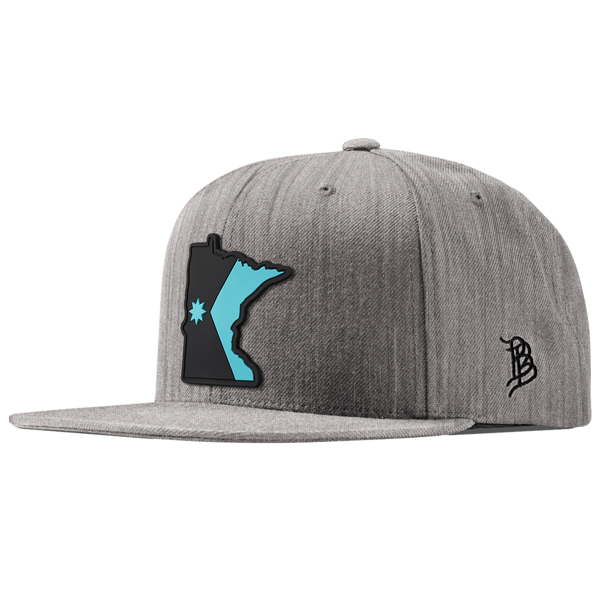 Minnesota Turquoise Classic Snapback Heather Gray   