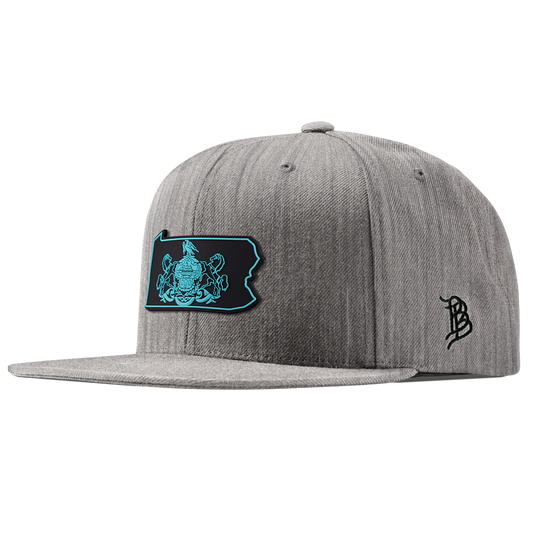 Pennsylvania Turquoise Classic Snapback Heather Gray