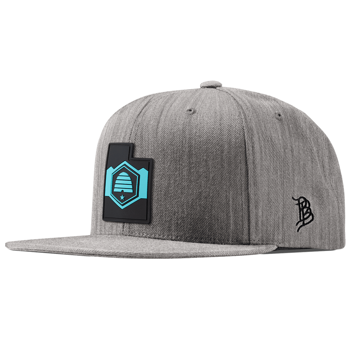 Utah Turquoise Classic Snapback Heather Gray 