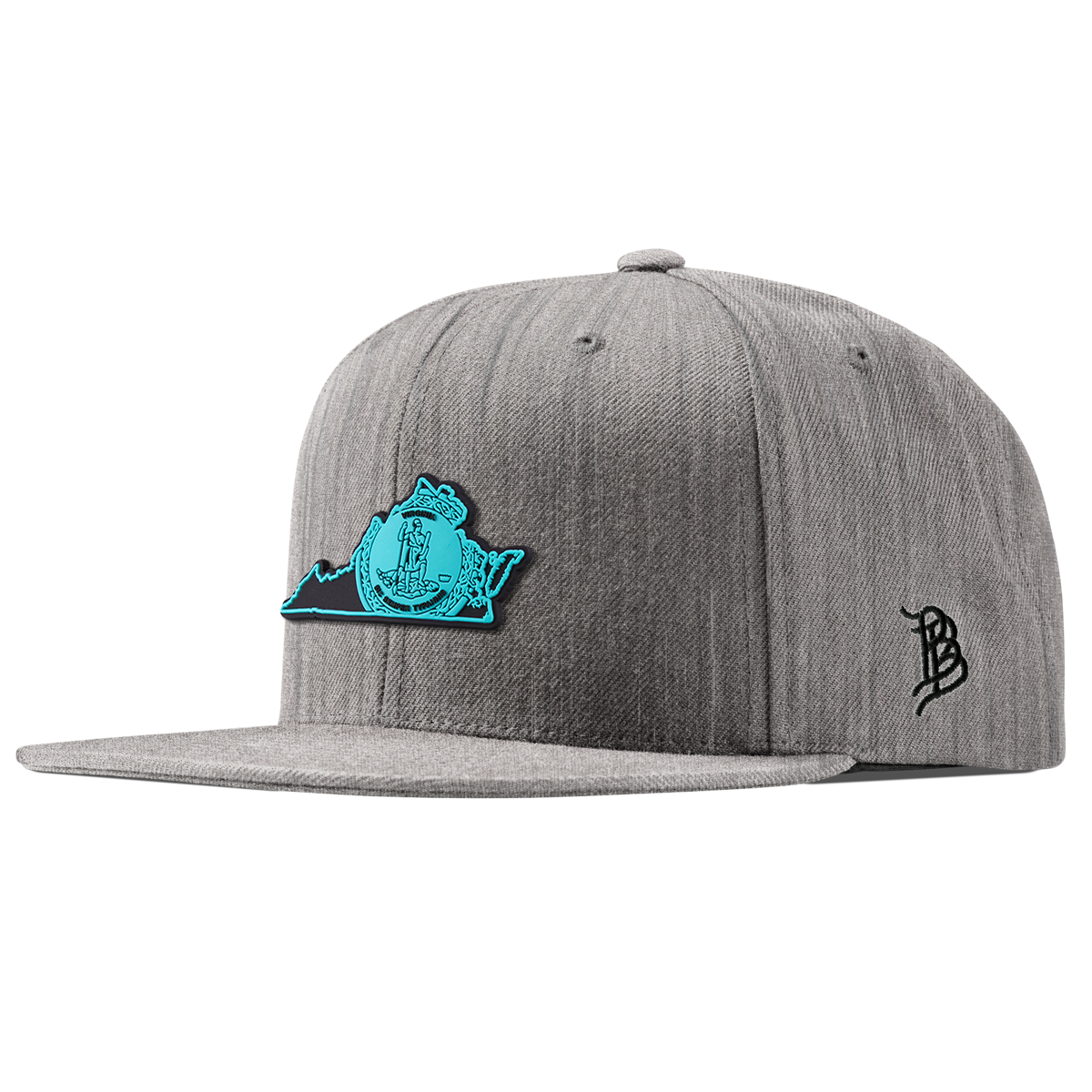 Virginia Turquoise Classic Snapback Heather Gray