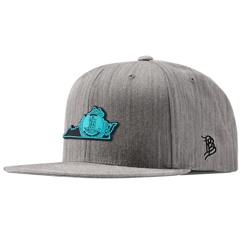 Virginia Turquoise Classic Snapback Heather Gray