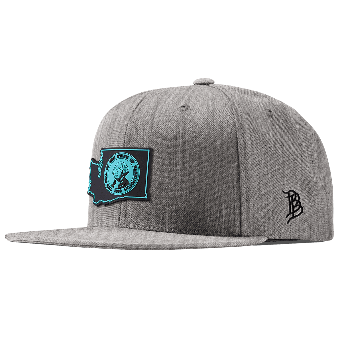 Washington Turquoise Classic Snapback Heather Gray