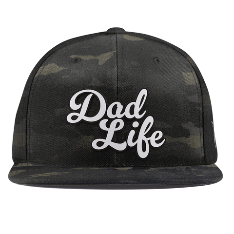 Dad Life Script Essential Flat Snapback Multicam