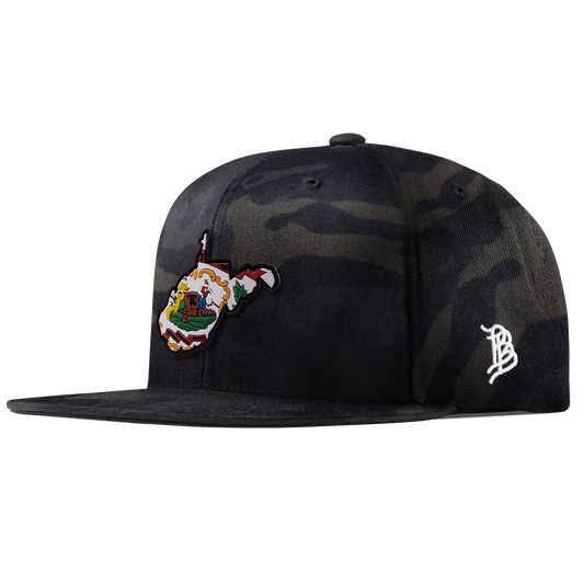 West Virginia 35 PVC Classic Snapback Multicam