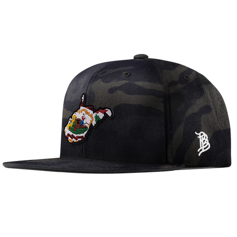 West Virginia 35 PVC Classic Snapback Multicam