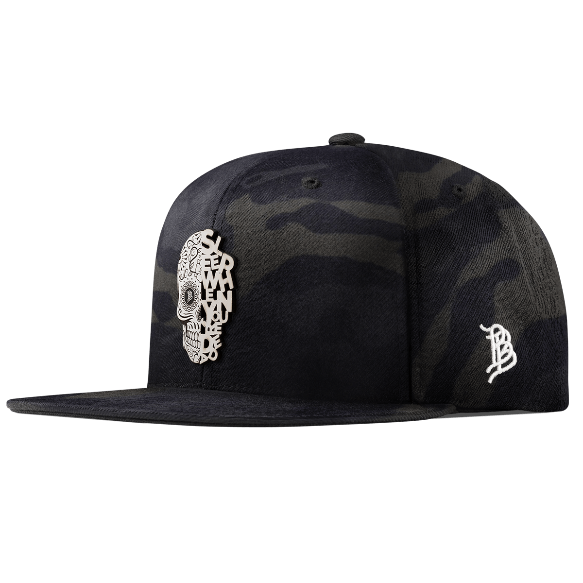 Sleep When You're Dead Skull Classic Snapback Mutlicam