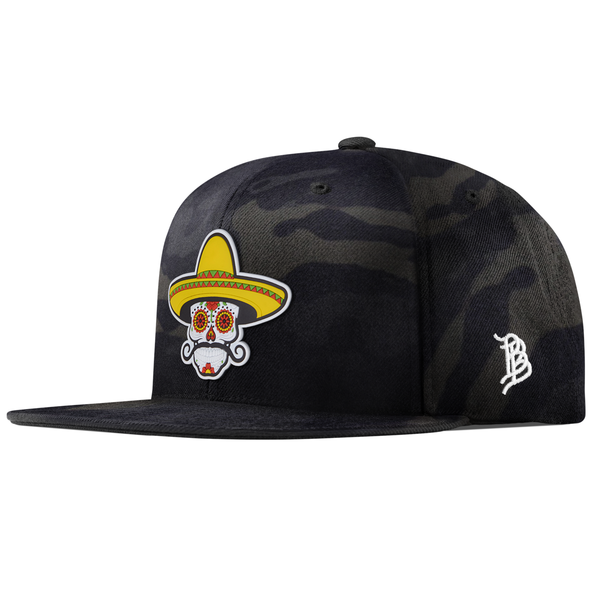 Sombrero Skull PVC Essential Flat Snapback Multicam