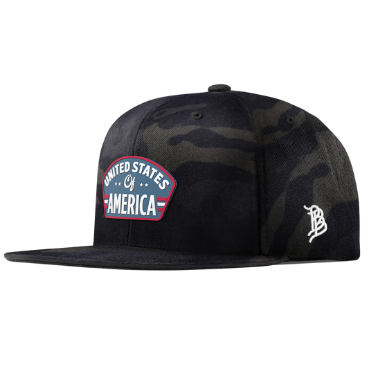 United States of America Badge Essential Flat Snapback