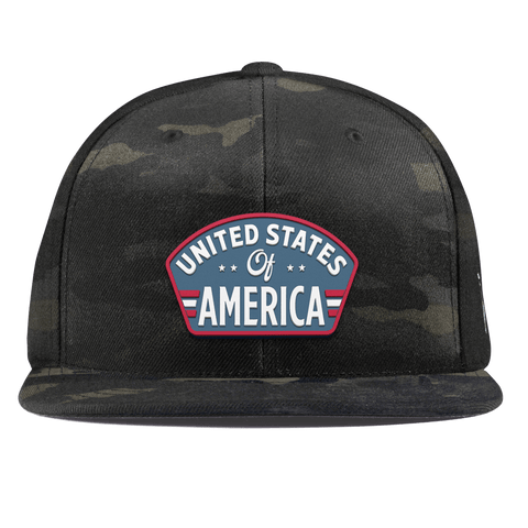 United States of America Badge Essential Flat Snapback