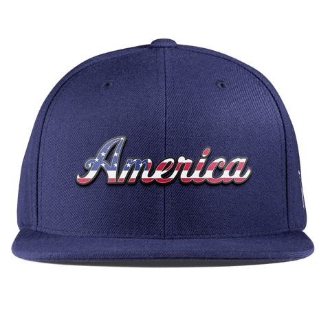 America Essential Flat Snapback Navy