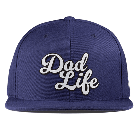 Dad Life Script Essential Flat Snapback Navy