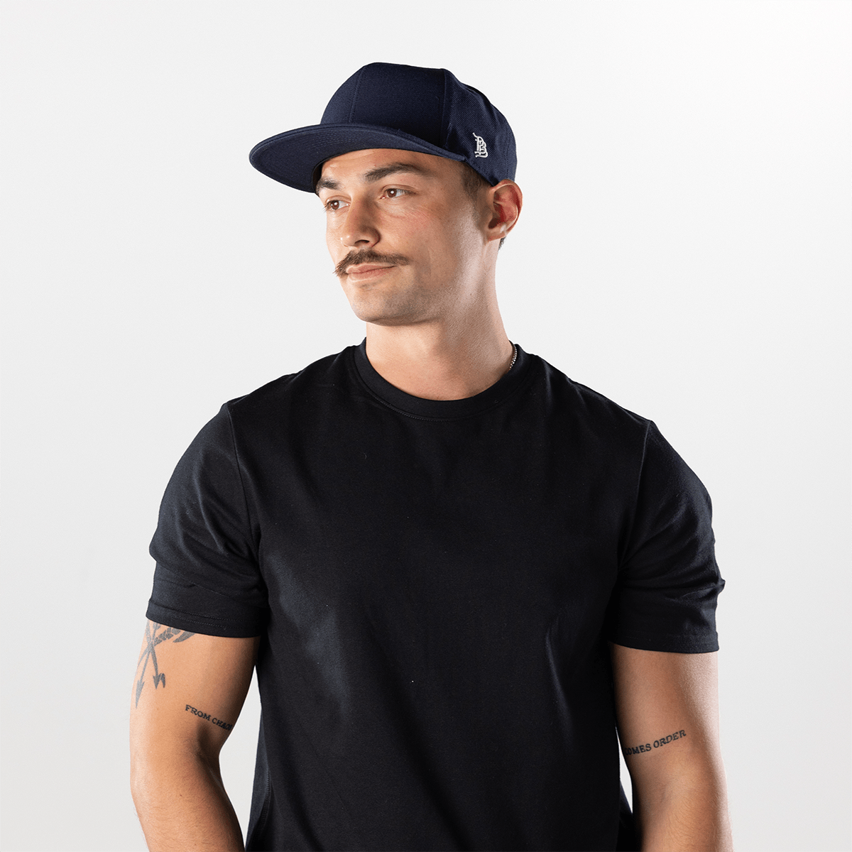 Bare Essential Flat Snapback Navy