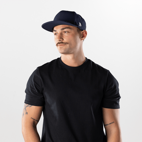 Bare Essential Flat Snapback Navy