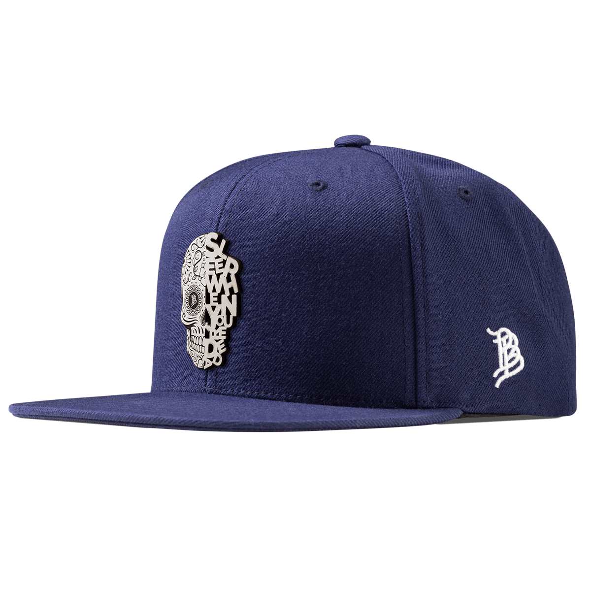 Sleep When You're Dead Skull Classic Snapback Navy