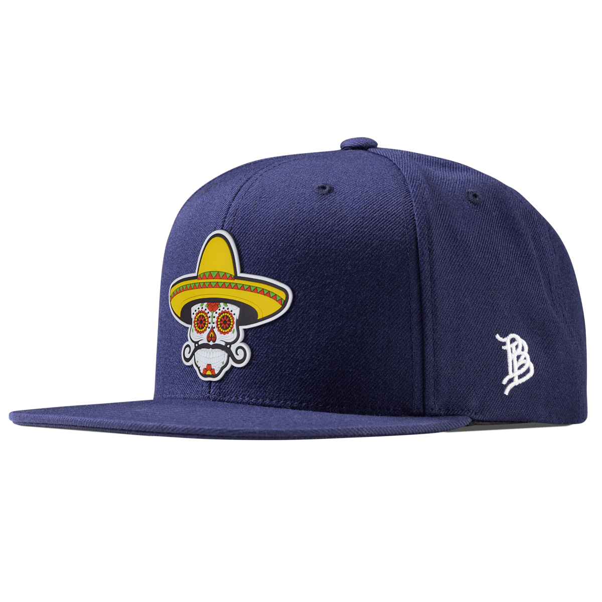 Sombrero Skull PVC Essential Flat Snapback Navy
