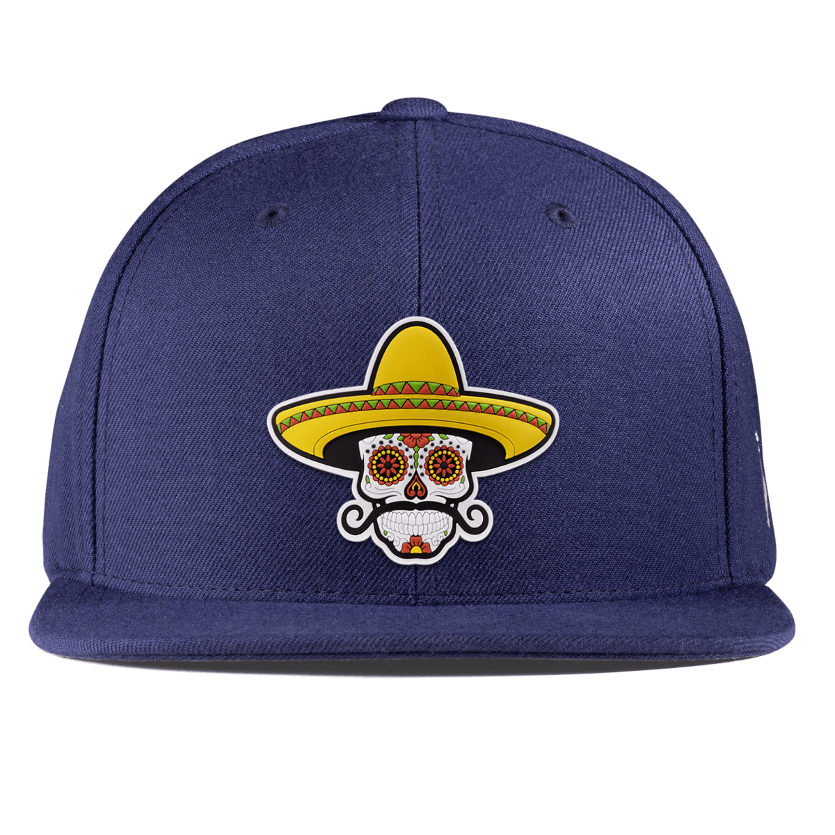 Sombrero Skull PVC Essential Flat Snapback Navy