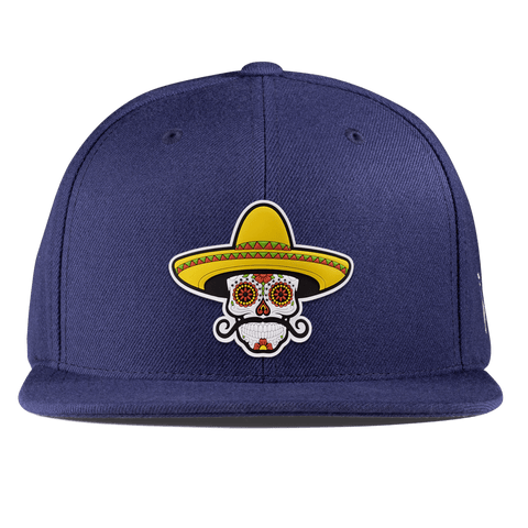 Sombrero Skull PVC Essential Flat Snapback Navy