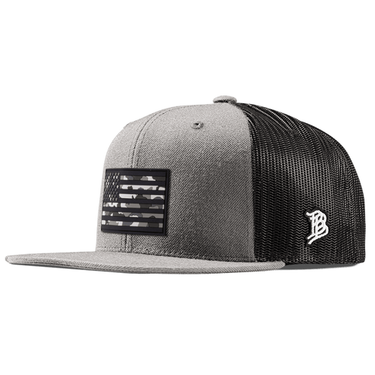 Arctic Camo Glory PVC Flat Trucker Heather Gray