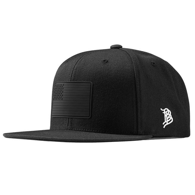 Oversized Old Glory Stealth Classic Snapback Black