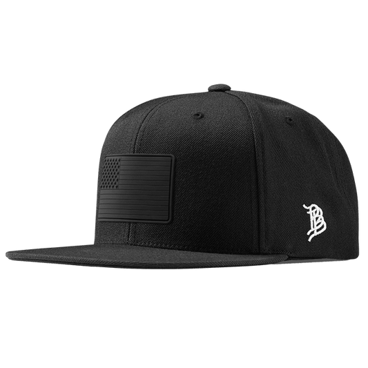 Oversized Old Glory Stealth Classic Snapback Black