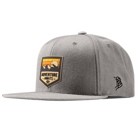 Adventure Awaits PVC Classic Snapback Heather Gray