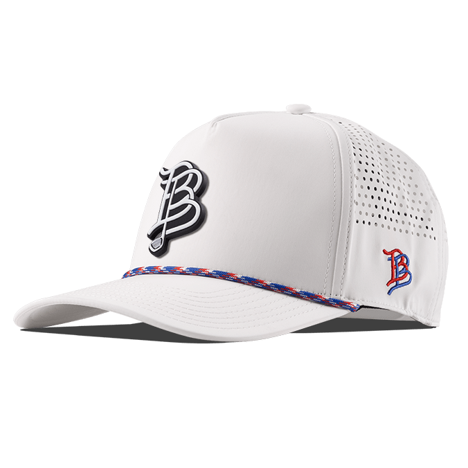 BB Golf Cutout PVC Curved 5 Panel Performance Front White/RWB