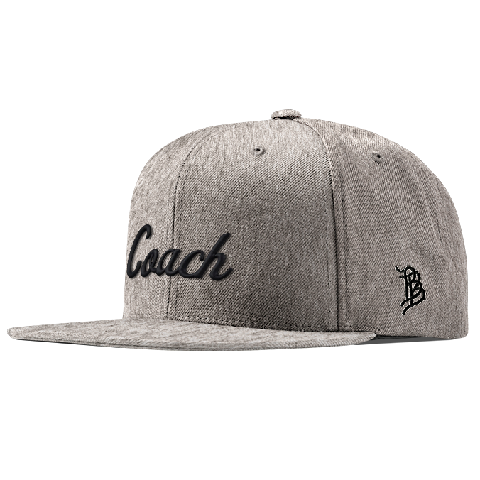 Coach Classic Snapback (Black Script) Heather Gray