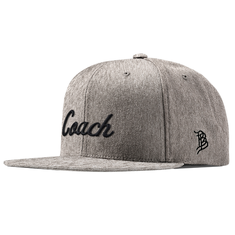 Coach Classic Snapback (Black Script) Heather Gray