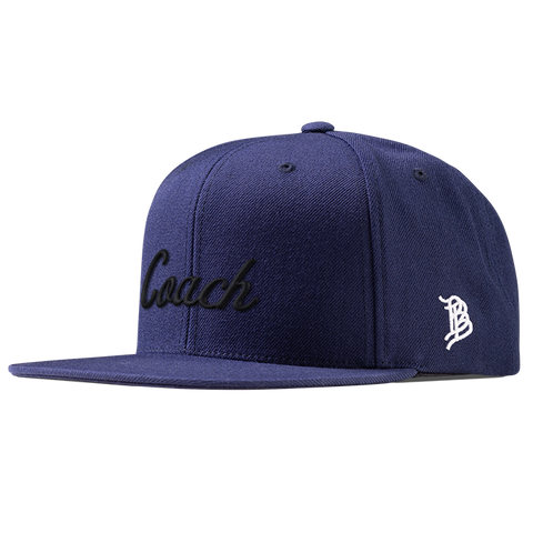 Coach Classic Snapback (Black Script) Navy