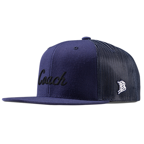 Coach Flat Trucker (Black Script) Navy 