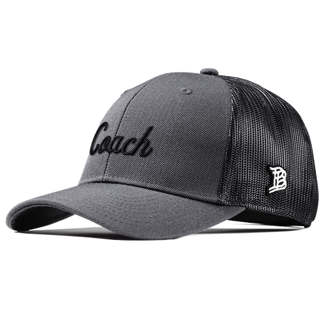 Coach Curved Trucker Charcoal