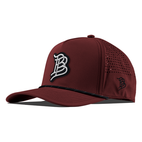 BB Cutout PVC Curved 5 Panel Performance Front Maroon/Black