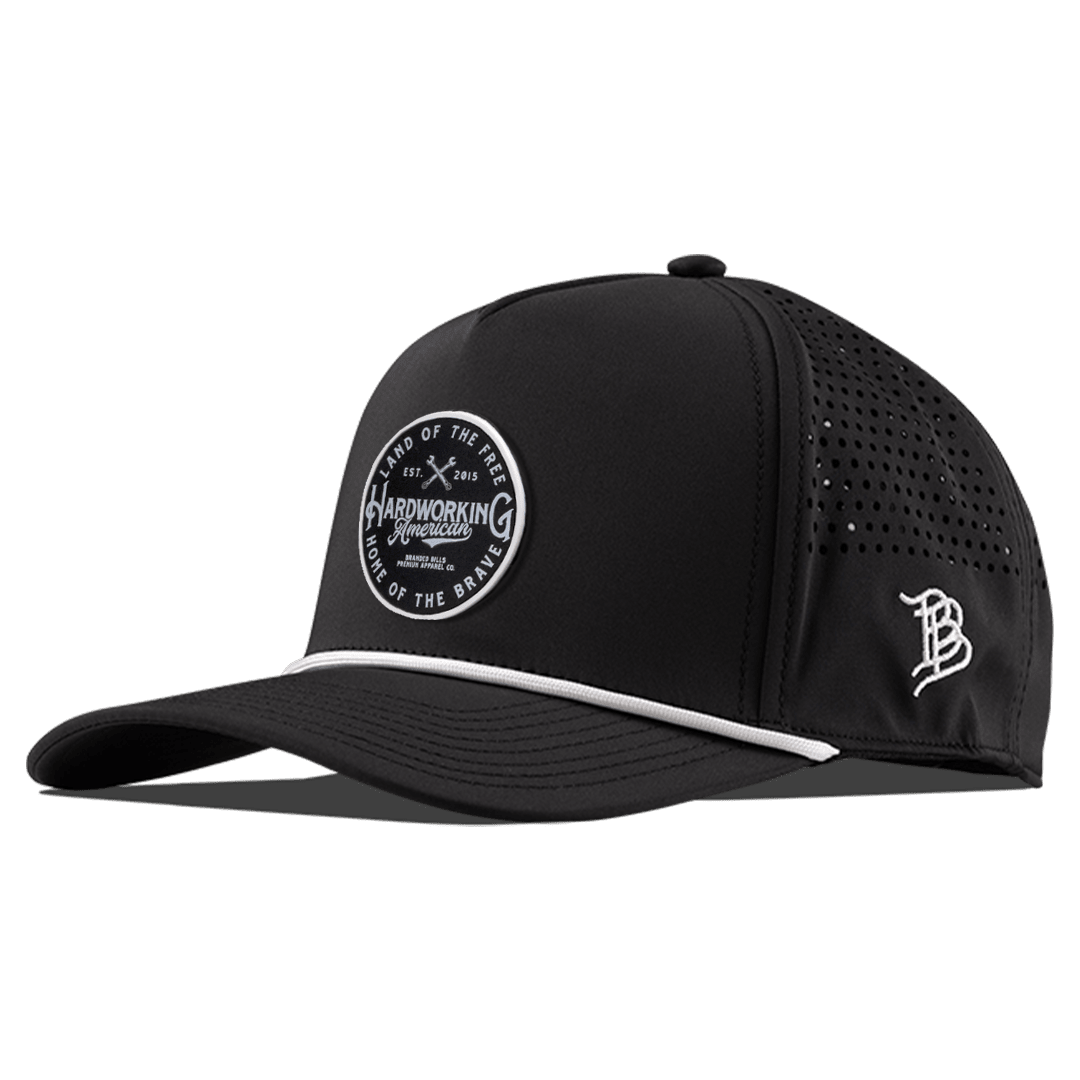 Hardworking PVC Curved 5 Panel Performance Front Black/White