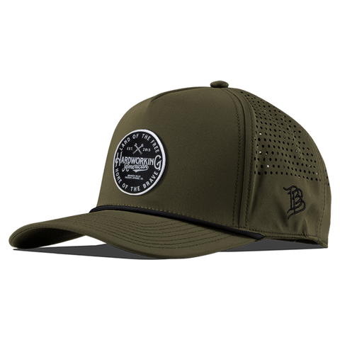 Hardworking PVC Curved 5 Panel Performance Front Loden/Black