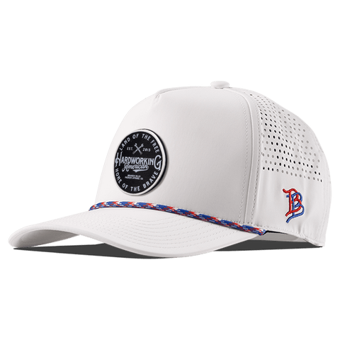 Hardworking PVC Curved 5 Panel Performance Front White/RWB