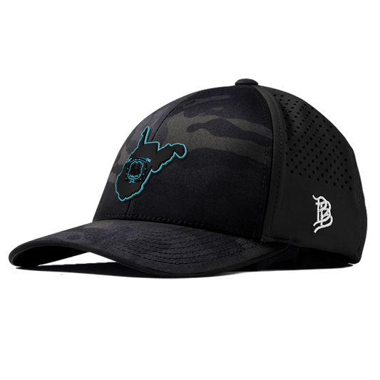West Virginia Turquoise Curved Performance Front Multicam