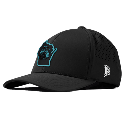 Wisconsin Turquoise Curved Performance Front Black