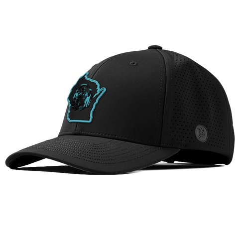 Wisconsin Turquoise Elite Curved Front Black